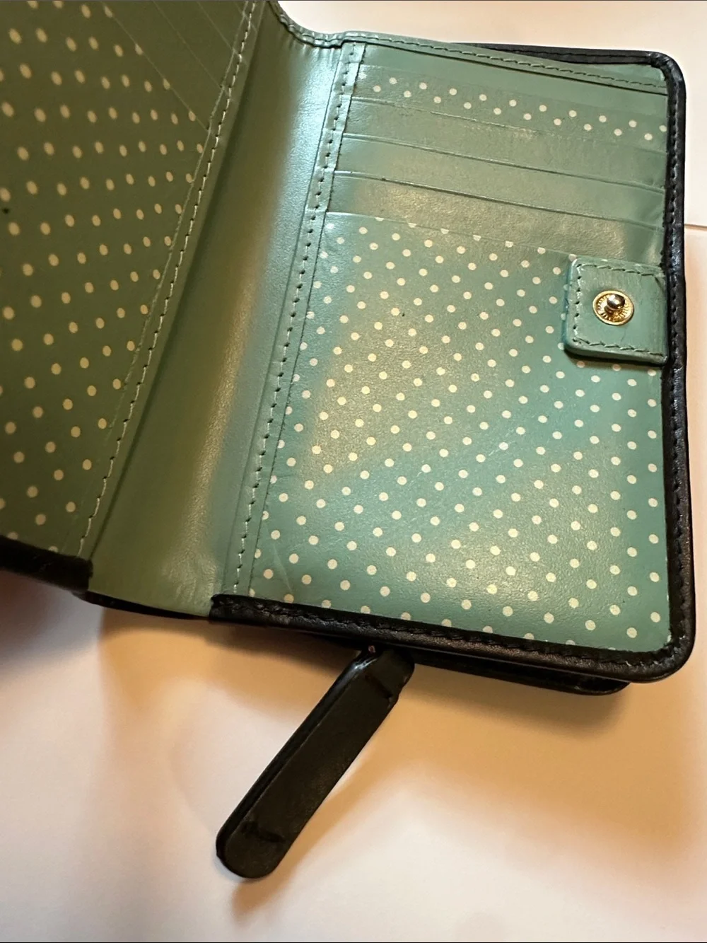 RADLEY LONDON Black Wallet with Mint Dog Motif